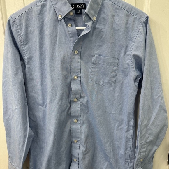 Chaps Sky Blue Button-Down Shirt Boys 16 - Picture 1 of 2